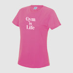 "Gym is Life - Serif" - Women's Cool Fit T-shirt